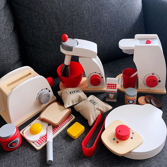 Wooden Kitchen Toys - Toaster Set