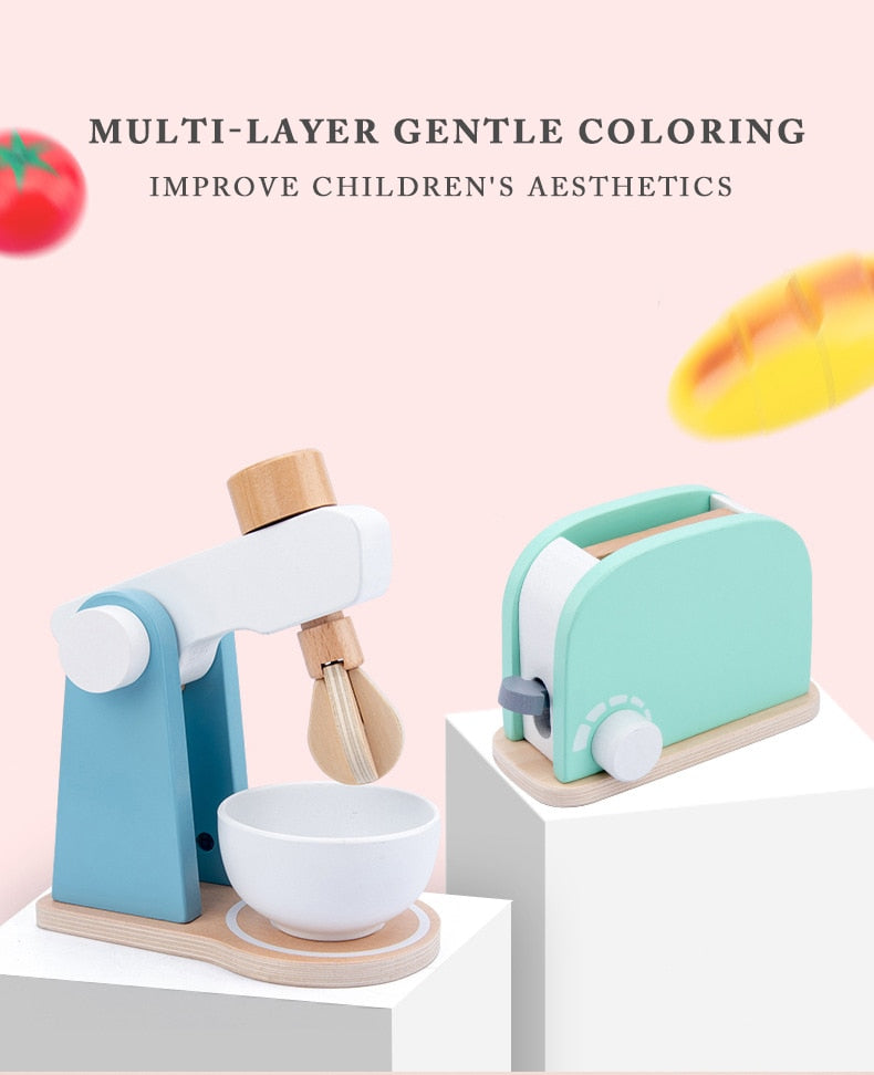Wooden Kitchen Toys - Mixer Set