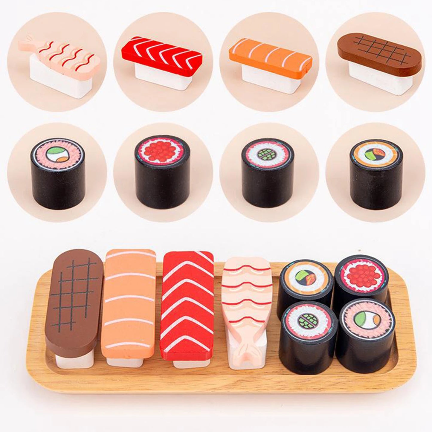 Montessori Wooden Pretend Play Sushi Set