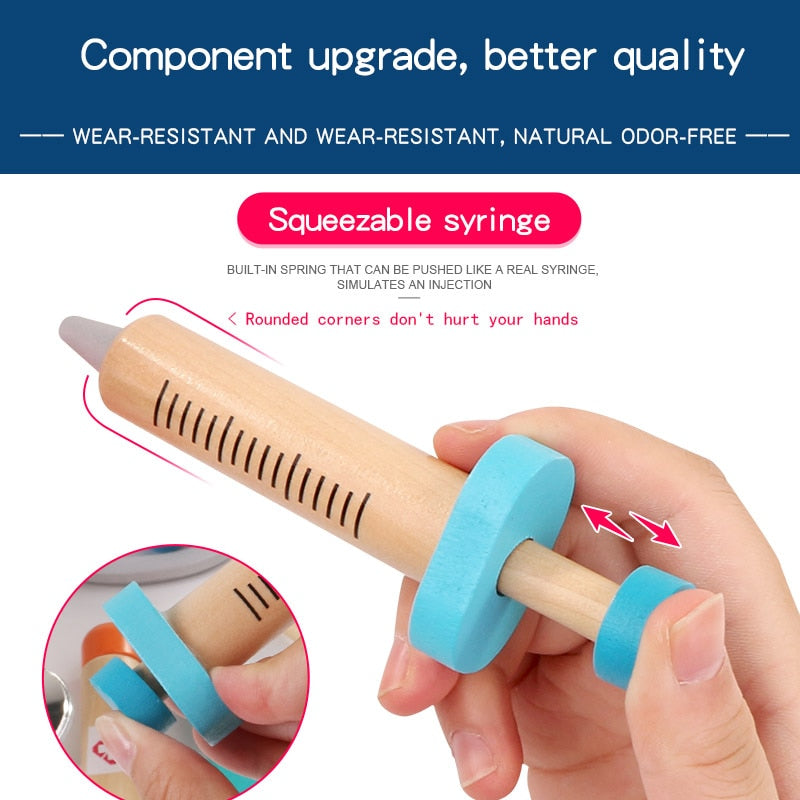 Children's Wooden Dentist Pretend Playset