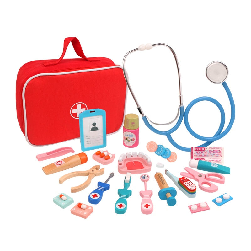 Children's Wooden Dentist Pretend Playset