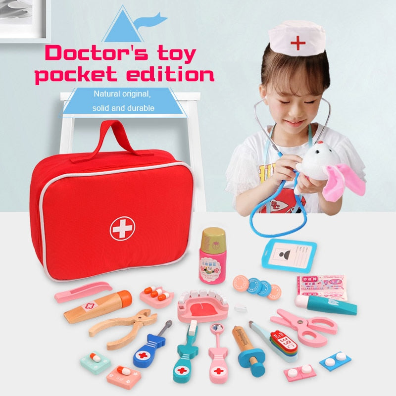 Children's Wooden Dentist Pretend Playset