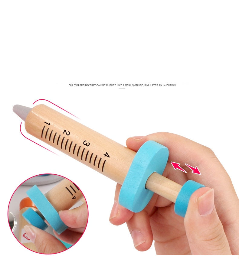 Children's Wooden Pretend Doctor Playset