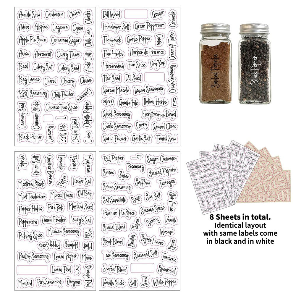 Reusable Spice Label For Pantry