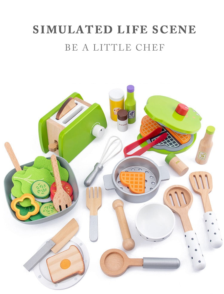 Wooden Kitchen Toys - Salad Set