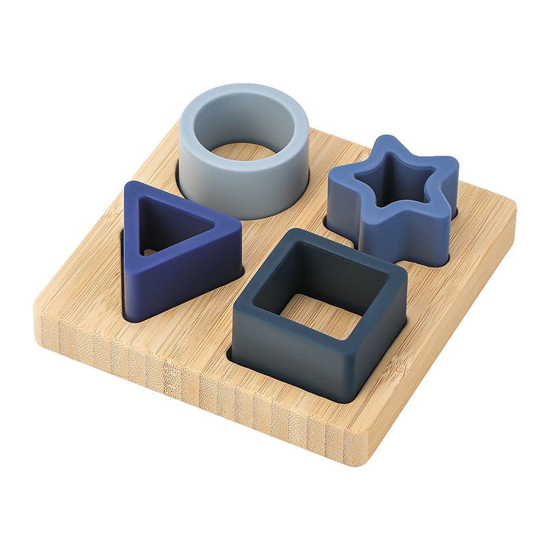 Montessori Baby Silicone Blocks - Shapes