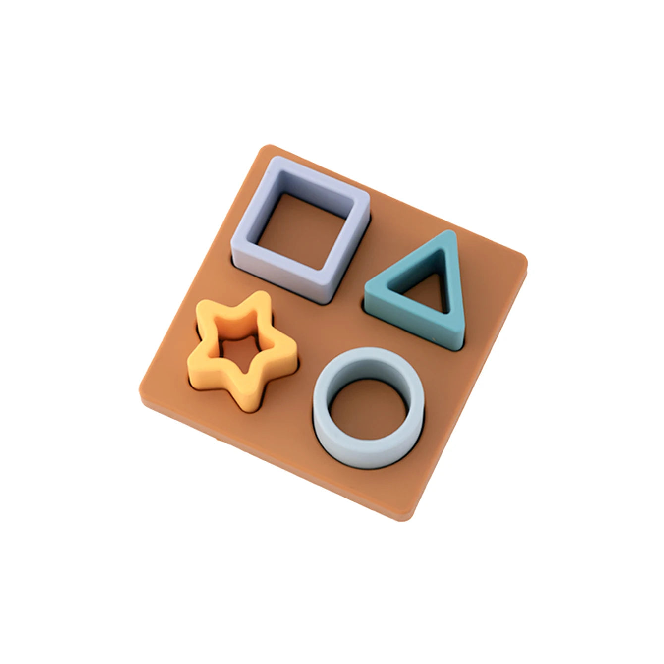 BPA-Free Silicone Geometric Montessori Puzzle Board