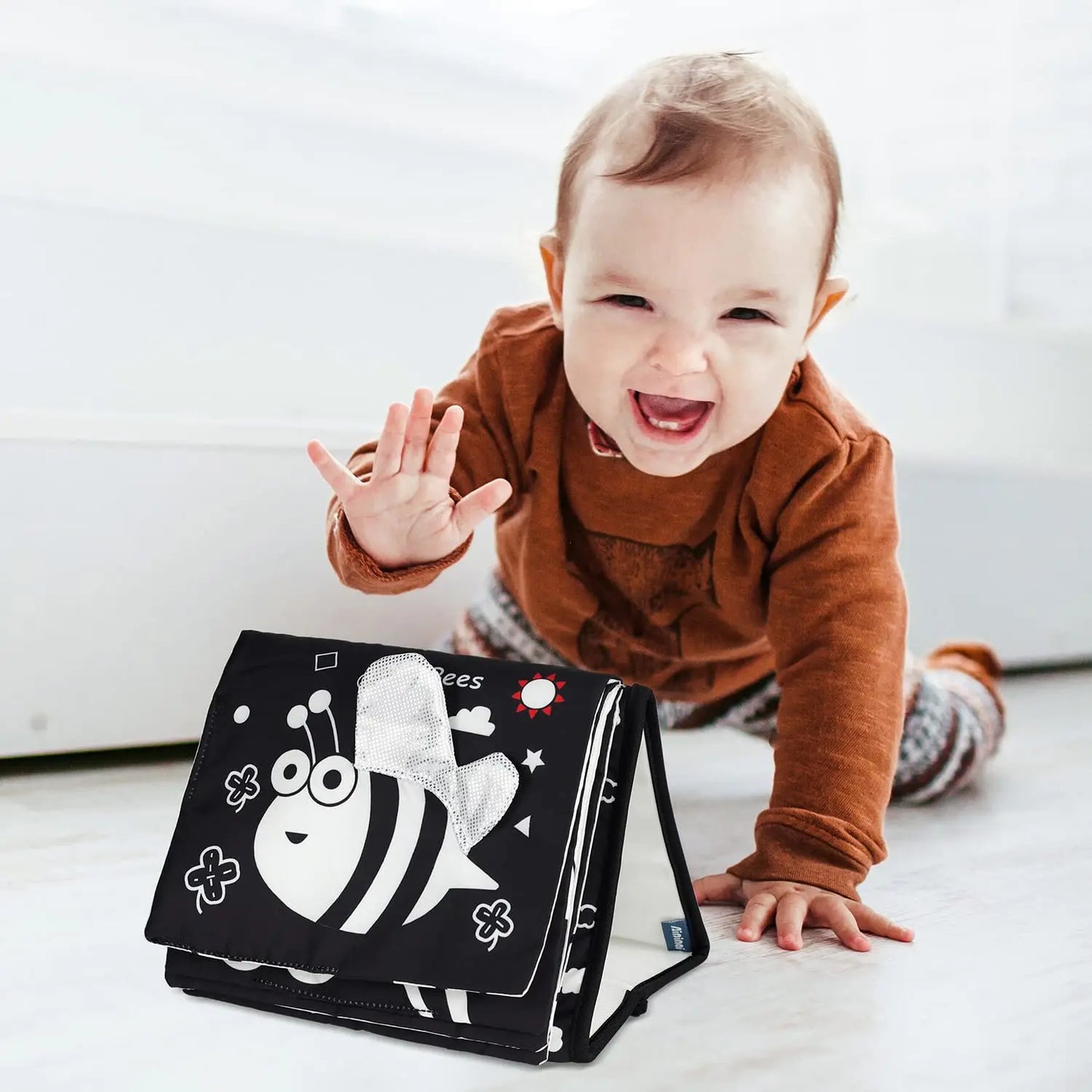 High Contrast Tummy Time Mirror - Shark
