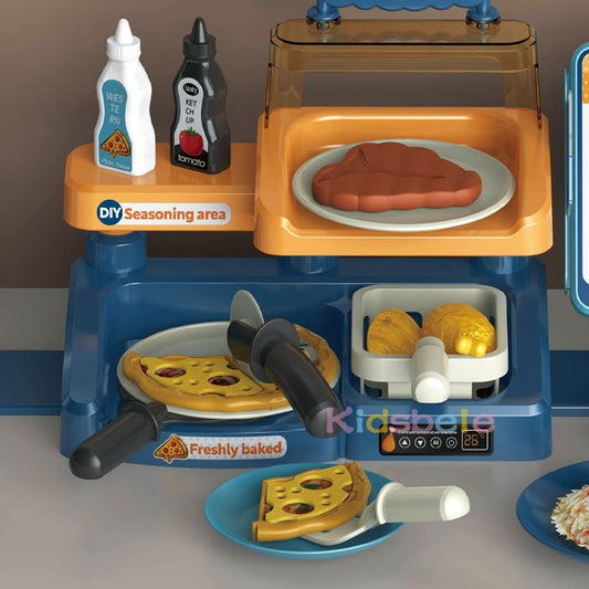 Kids Pizza Shop Playset with Cash Register