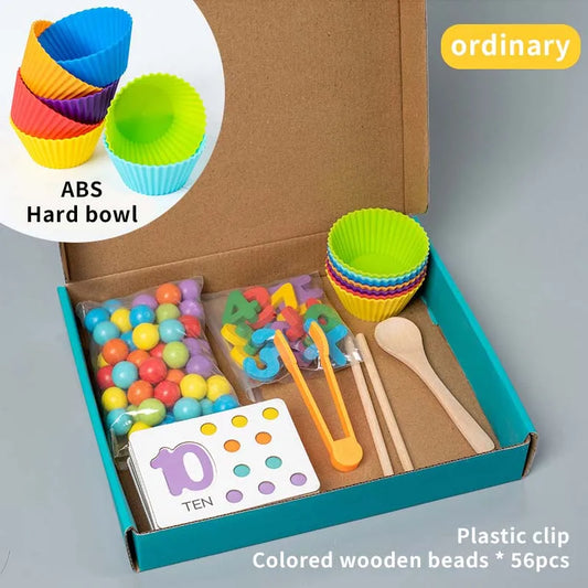 Montessori Wooden Bead Puzzle Set