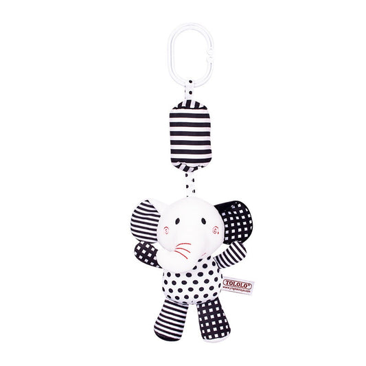 Baby Musical Rattle Toy - Black and White Animals