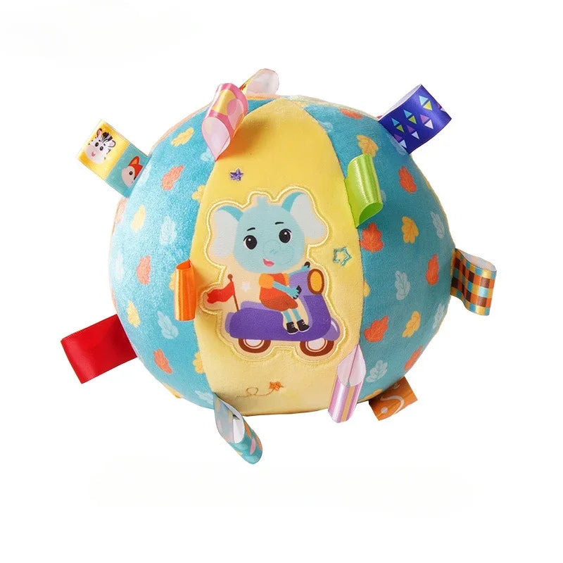 Soft Plush Animal Ball Rattle – Baby Sensory Toy