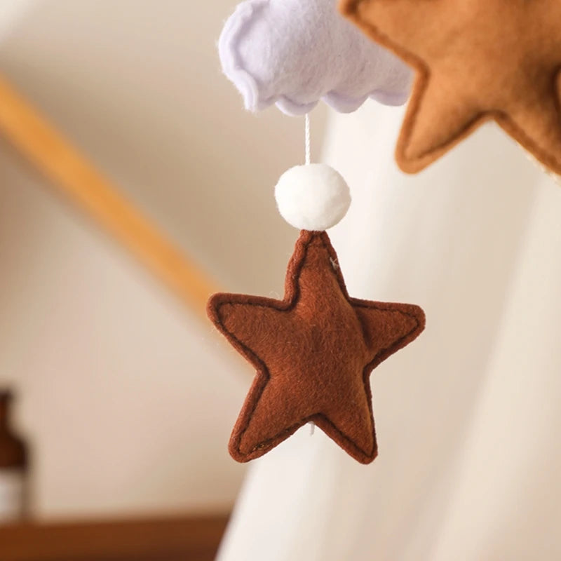 Felt Nursery Crib Mobile - Dreamy Bear