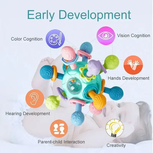 Baby Rotating Rattle Ball Teether