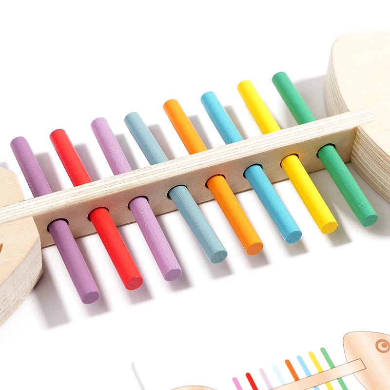 Montessori Wooden Balance & Color Matching Game - Fishbone