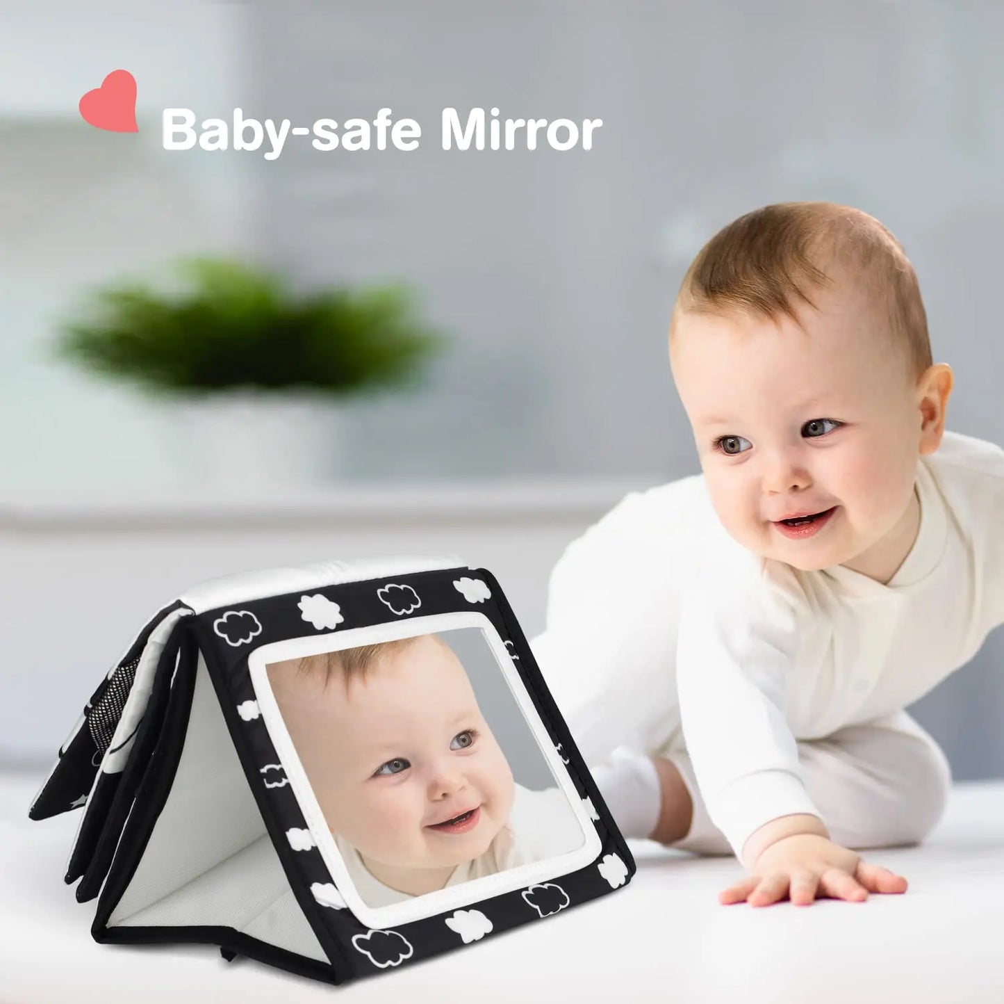 High Contrast Tummy Time Mirror - Shark