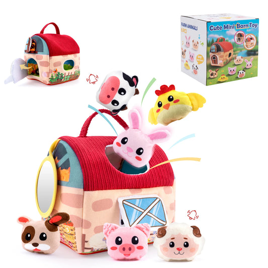 Plush Surprise Barn with Farm Animals