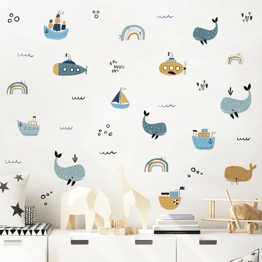 Nursery Wall Stickers Removable Vinyl Decals - Underwater
