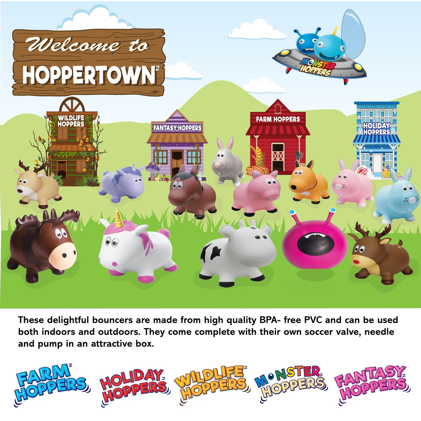Hopper Town Wildlife Hopper: Brown Moose