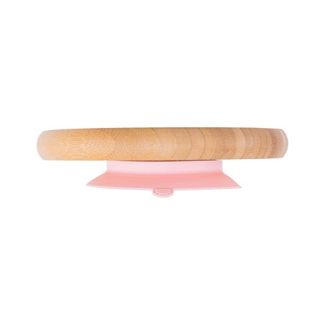 Baby Wooden Feeding plate with Silicone Suction Cup - ittybittybubba