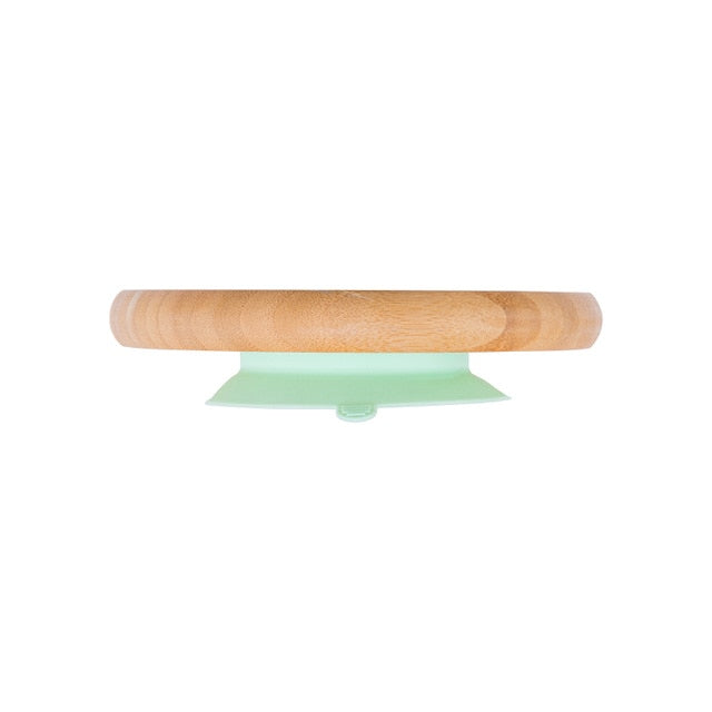 Baby Wooden Feeding plate with Silicone Suction Cup - ittybittybubba