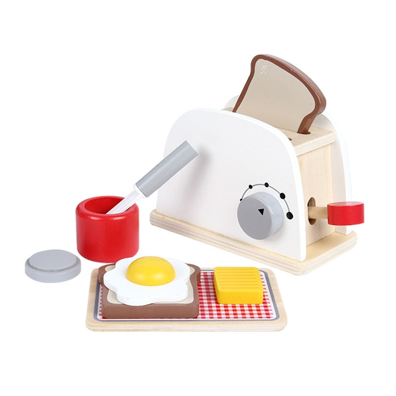 Wooden Kitchen Toys - Toaster Set