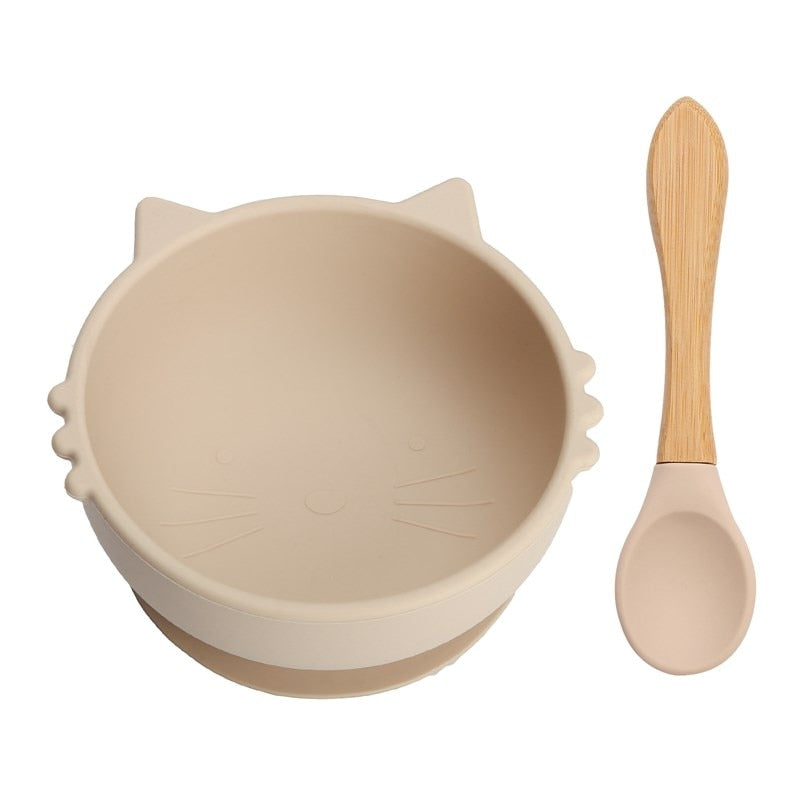 Baby's Silicone Cat Shaped Feeding Bowl - ittybittybubba