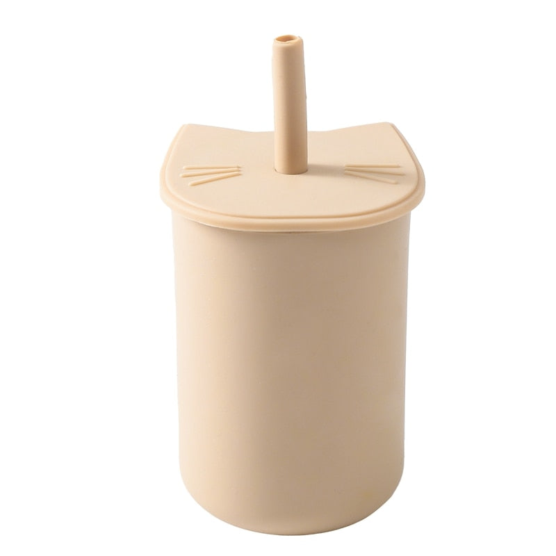 Leakproof Silicone Cup with Straw - ittybittybubba
