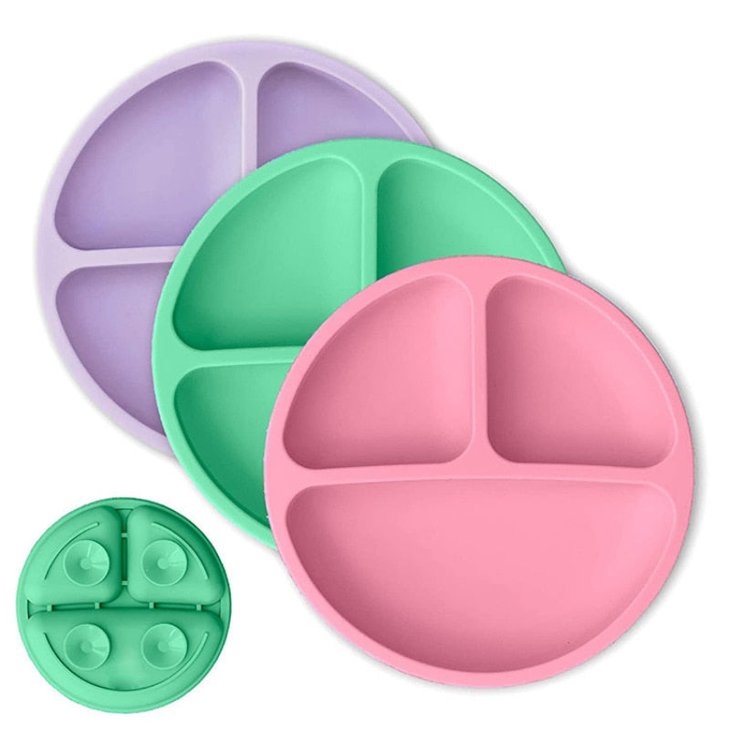 Baby Silicone Feeding Plate - ittybittybubba