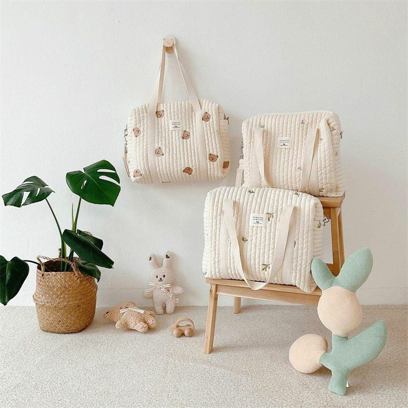 Cotton Fabric Diaper Handbag