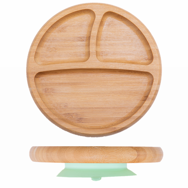 Baby Wooden Feeding plate with Silicone Suction Cup - ittybittybubba