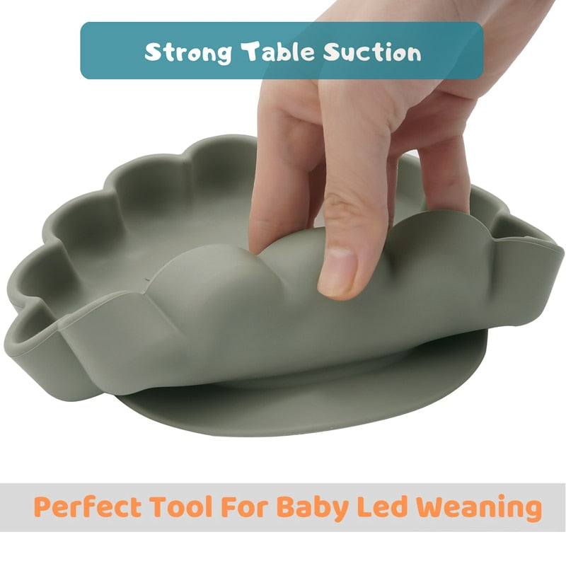Baby Silicone Feeding Flower Shape Bowl Set - ittybittybubba