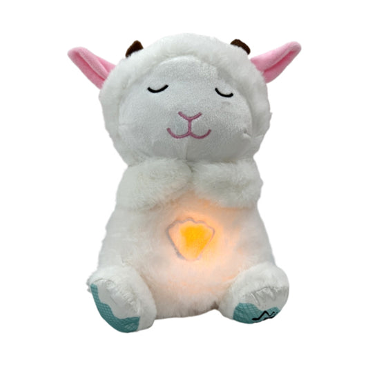 Baby Sleep Soother Breathing Lamb Plushy Toy - Itty Bitty Bubba