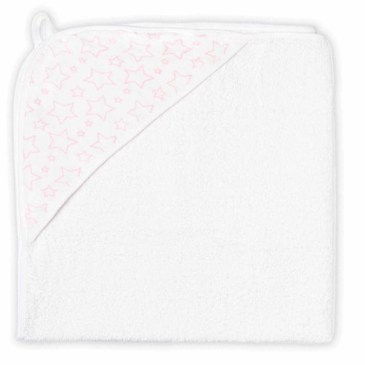 Baby's Hooded Towel - Pink Star