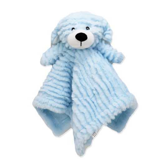 Ridged Plush NuNu Security Blanket - Blue Dog