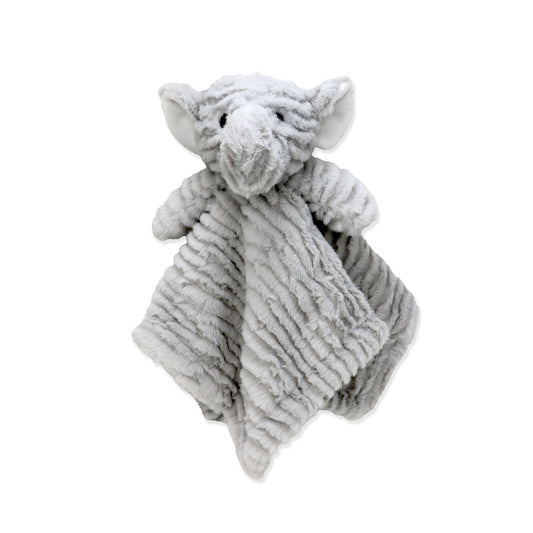 Ridged Plush NuNu Security Blanket - Grey Elephant