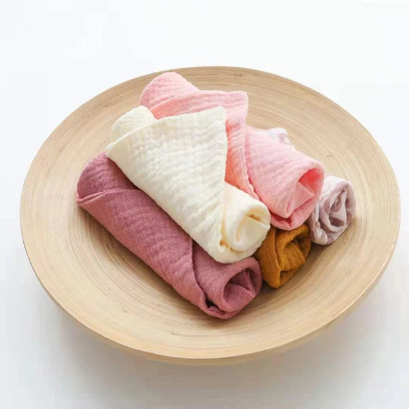 Baby Towel Set – 5 PCS Muslin Cotton Hand & Face Washcloths