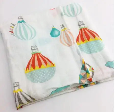 Soft Cotton Baby Blanket – Muslin Swaddle Wrap & Burp Cloth for Newborns