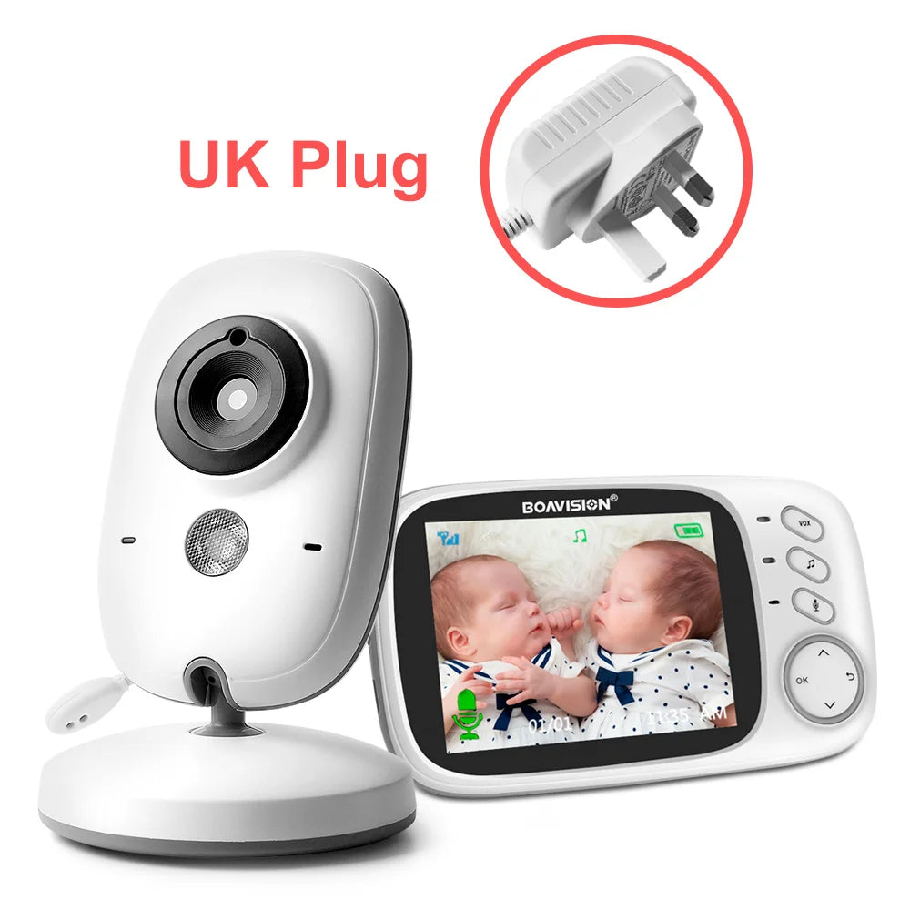 Video Baby Monitor – 3.2” LCD Screen with Night Vision & 2-Way Audio