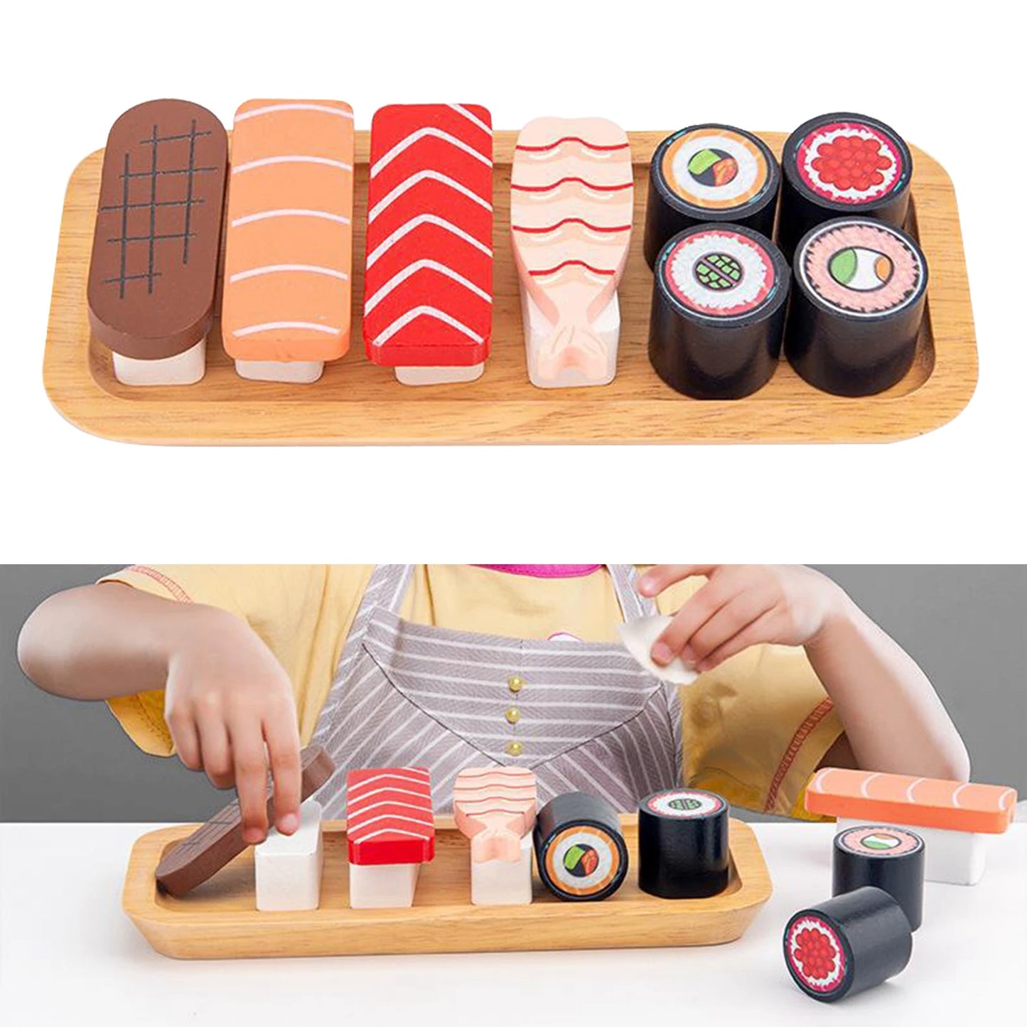 Montessori Wooden Pretend Play Sushi Set