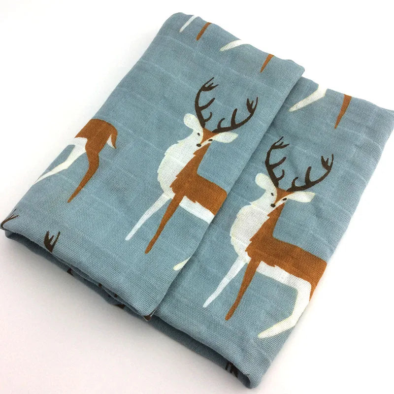 Soft Cotton Baby Blanket – Muslin Swaddle Wrap & Burp Cloth for Newborns