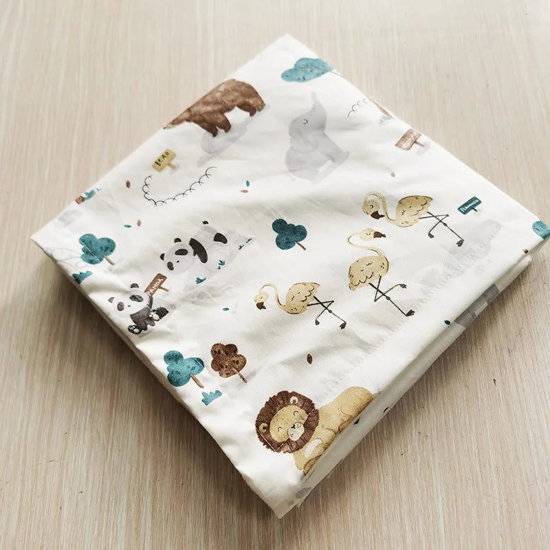 Cotton Double Layer Baby Bean Blanket - Animals