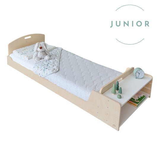 CHERRY JUNIOR - Montessori Floor Bed with Shelves