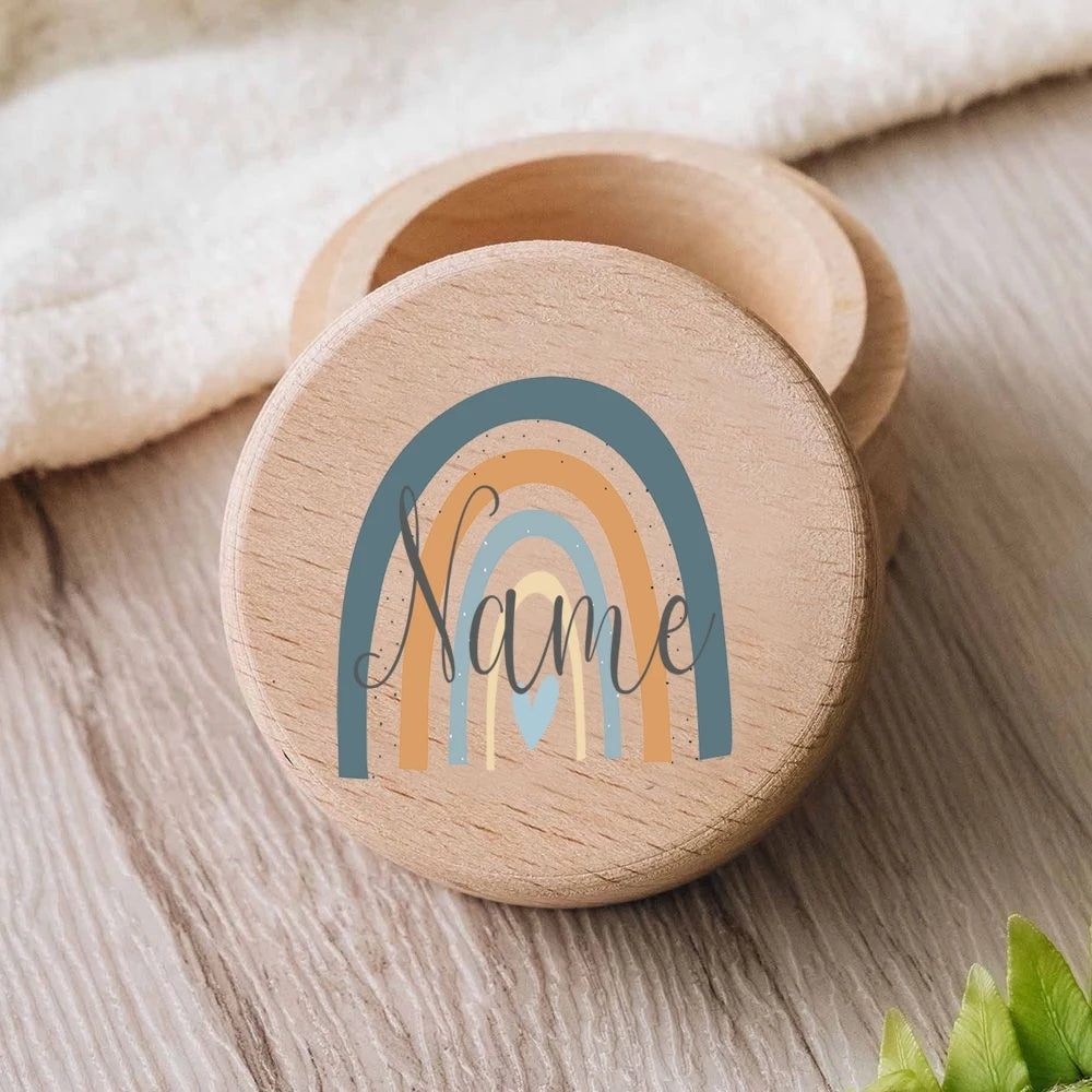 Personalized Rainbow Baby Keepsake Tooth Box