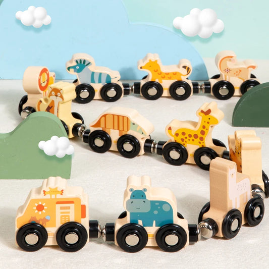 Montessori Wooden Magnetic Train Set - Numbers
