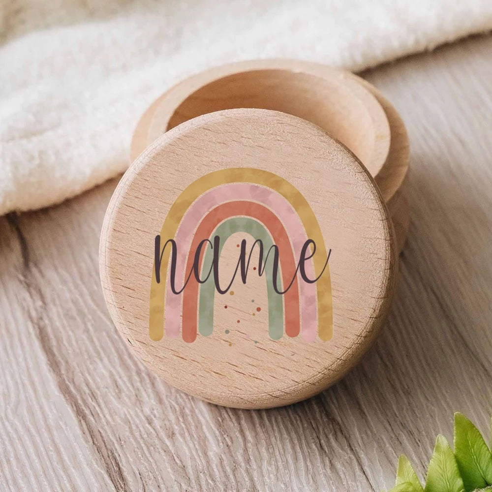 Personalized Rainbow Baby Keepsake Tooth Box