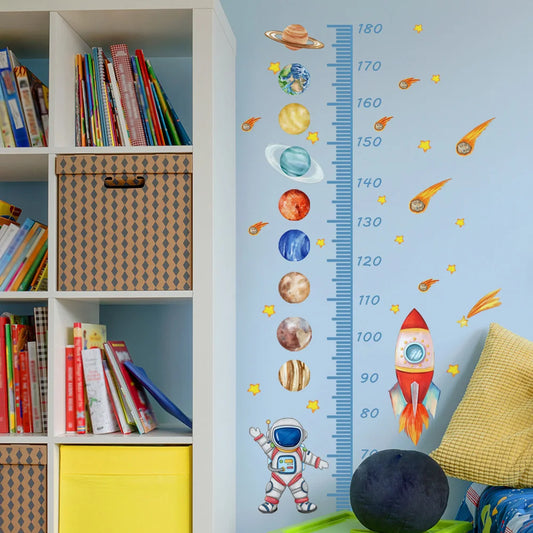 Baby Nursery Growth Chart Wall Sticker - Space