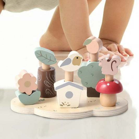 Montessori Wooden Sorting & Stacking Toy