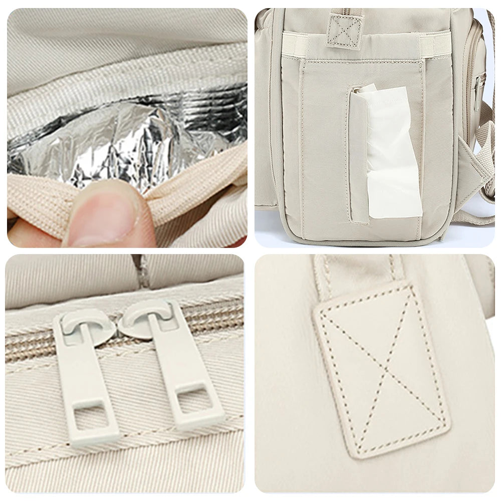 2-Layer Waterproof Diaper Bag Backpack – Large Storage Travel Organizer