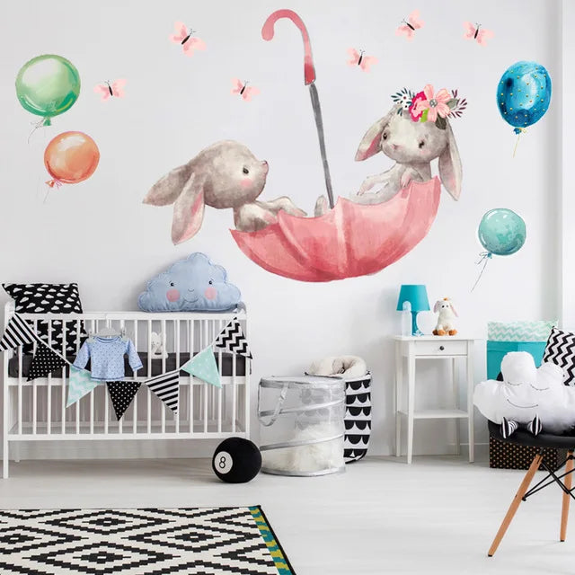 Nursery Wall Stickers Removable Vinyl Decals - Bunny